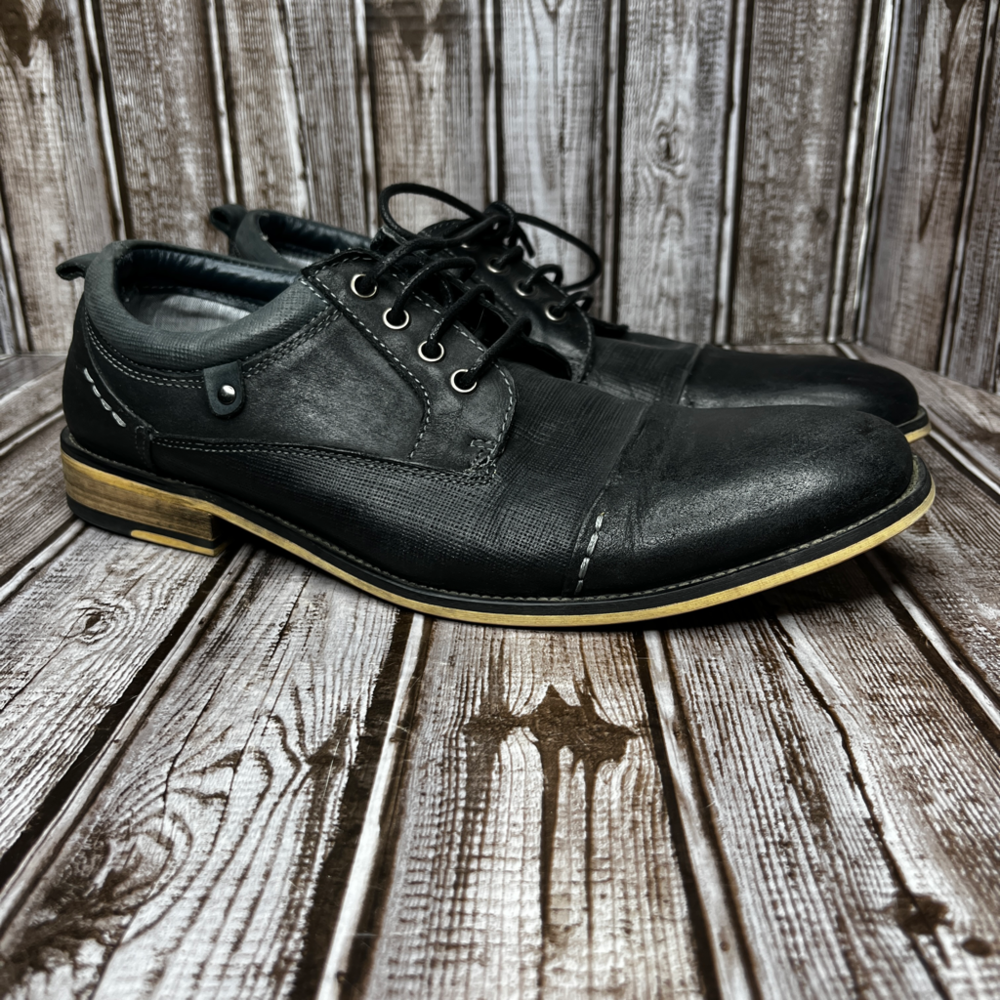 Steve Madden Black Leather “Joffrey” dress oxfords size 8.5